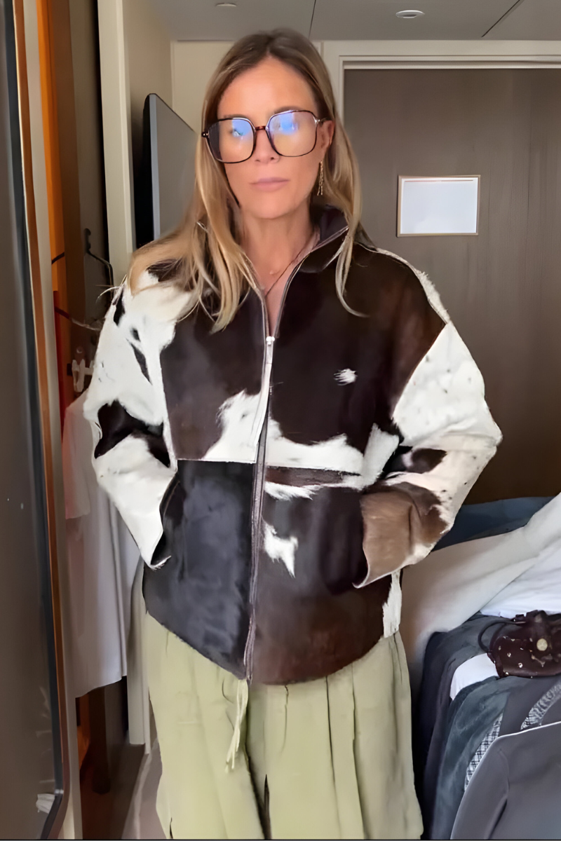 Teresa™ | Stylová bunda s vzorem a zipem