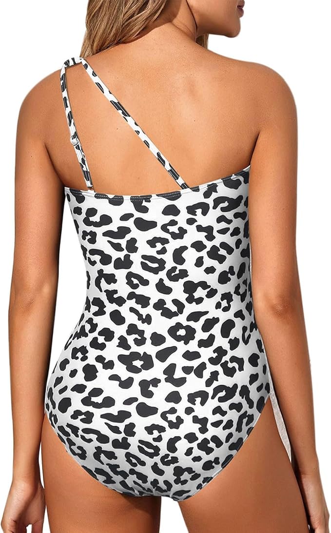 Selena - Plavky s jedním ramenem a výstřihem