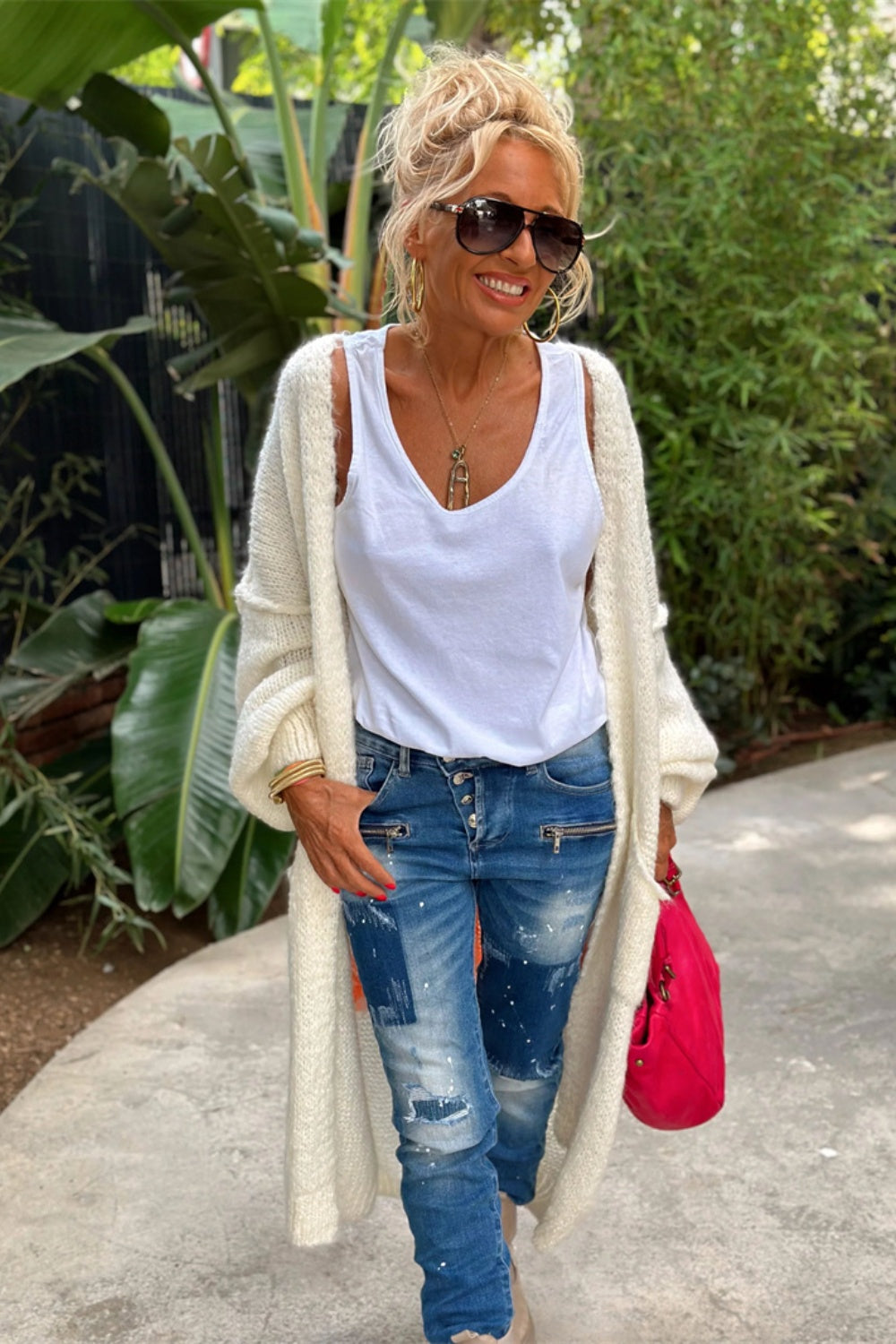 Urokkelig - Přehnaně velký svetr dlouhý cardigan