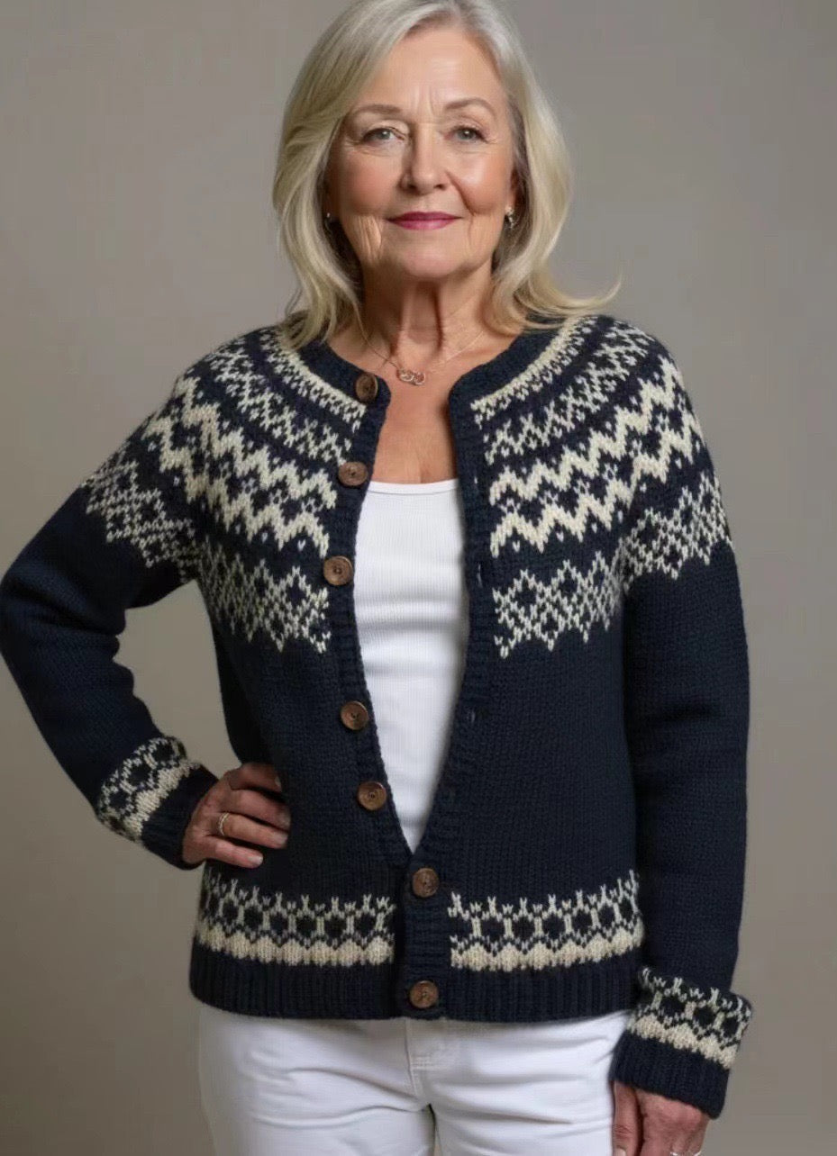 Susanne | Květinový umělecký kardigan