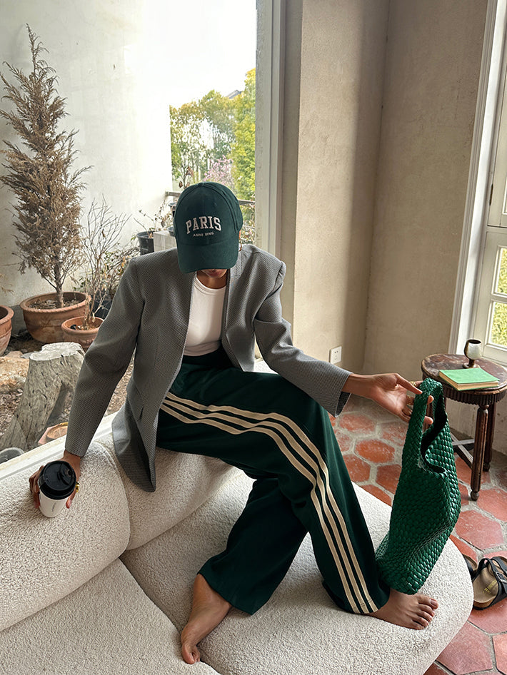 Casual Kalhoty s Patchwork Pruhy