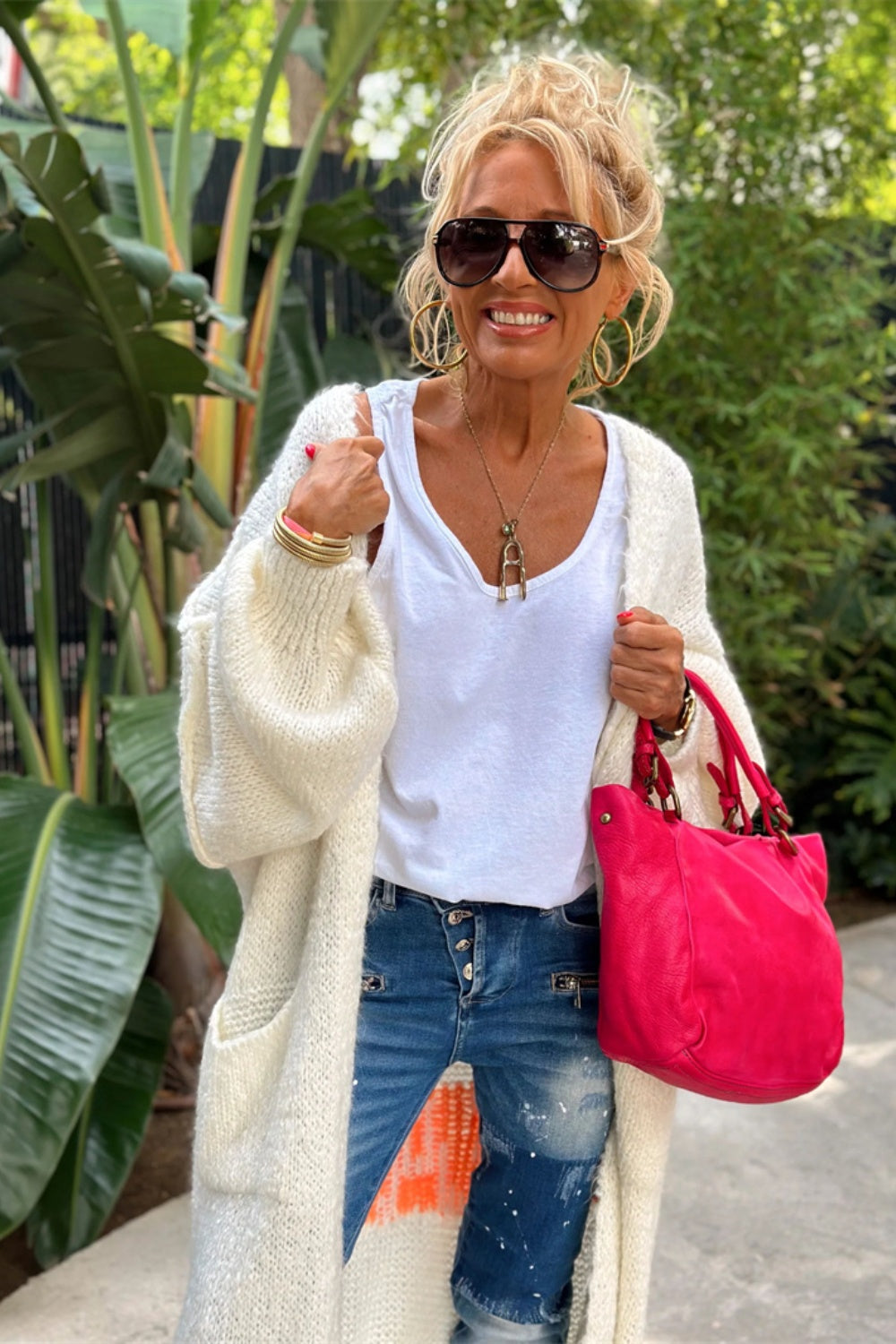 Urokkelig - Přehnaně velký svetr dlouhý cardigan