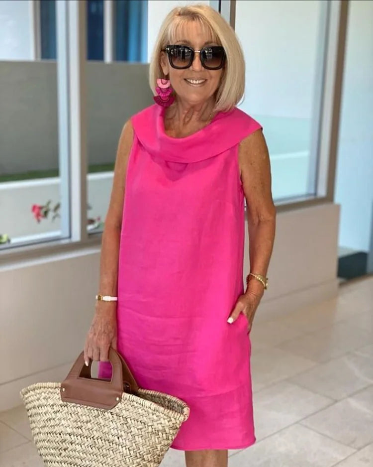 Petra – Bezramenné pouzdrové šaty s kulatým výstřihem