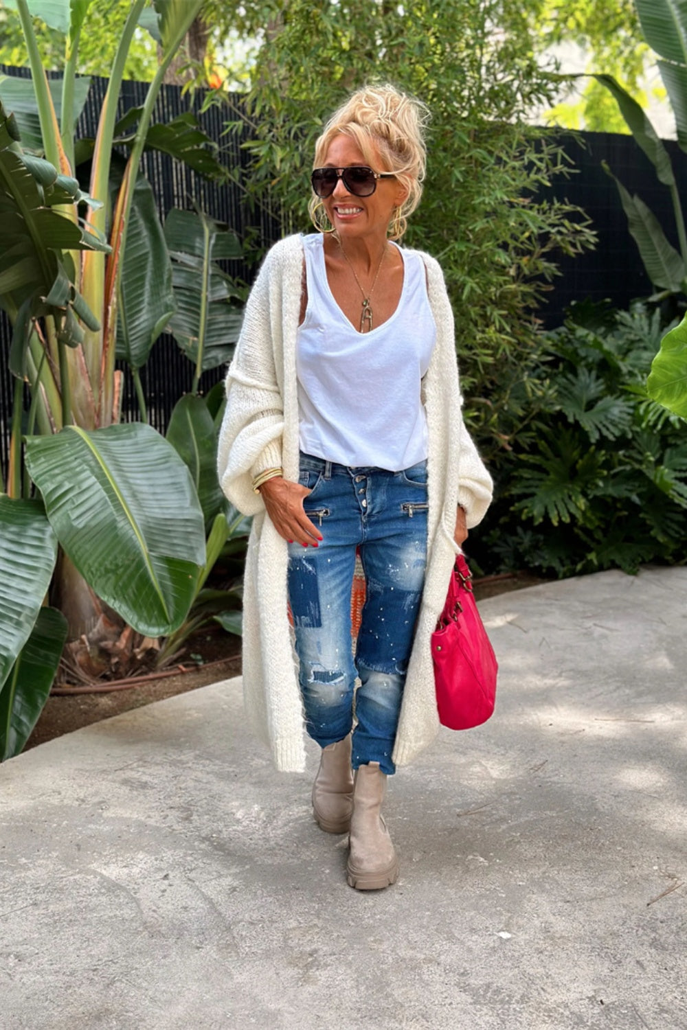 Urokkelig - Přehnaně velký svetr dlouhý cardigan