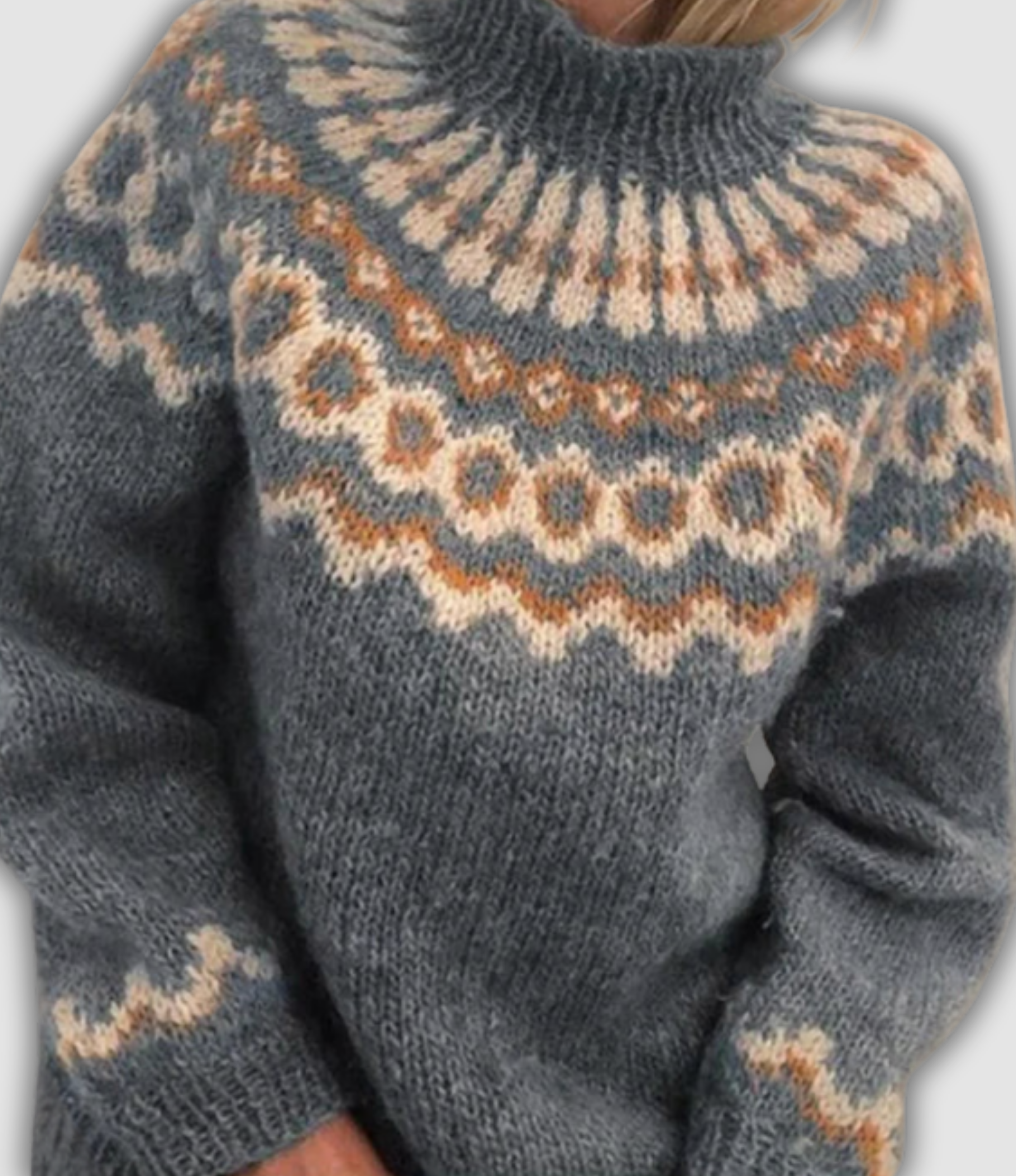 Violetta - Hyggelig svetr s límcem