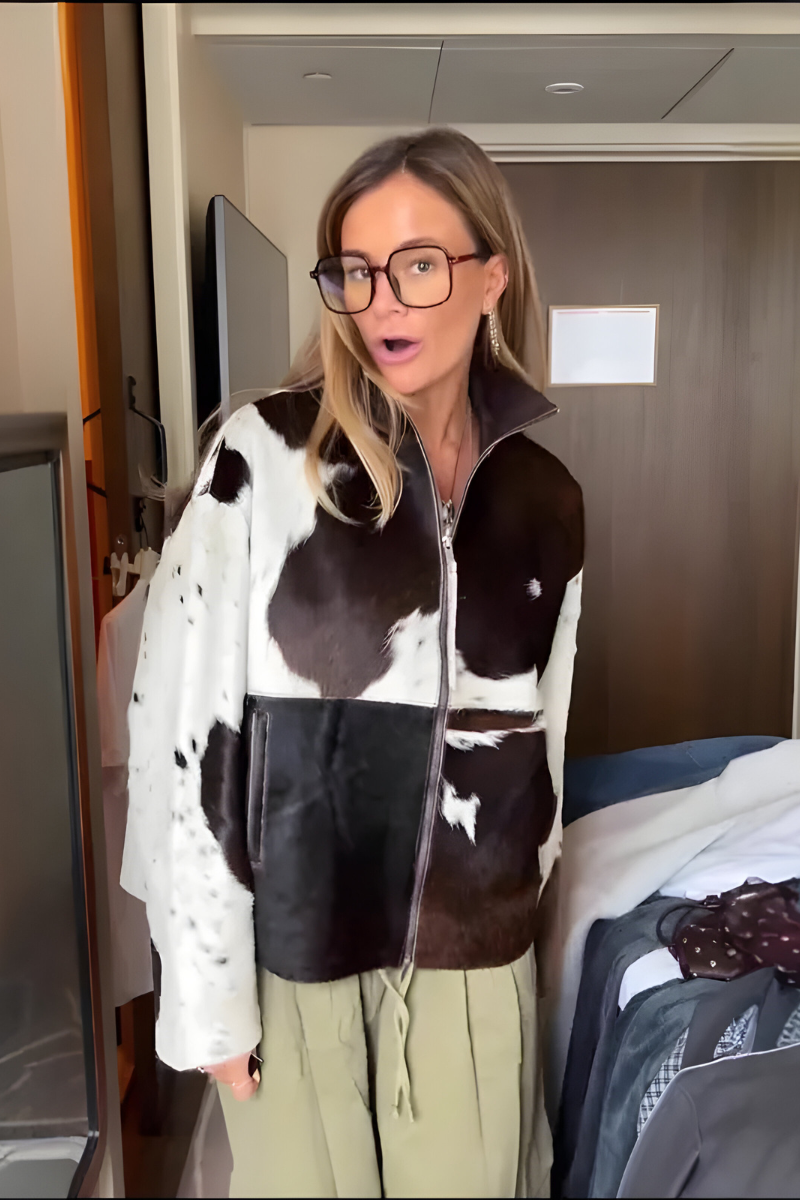 Teresa™ | Stylová bunda s vzorem a zipem