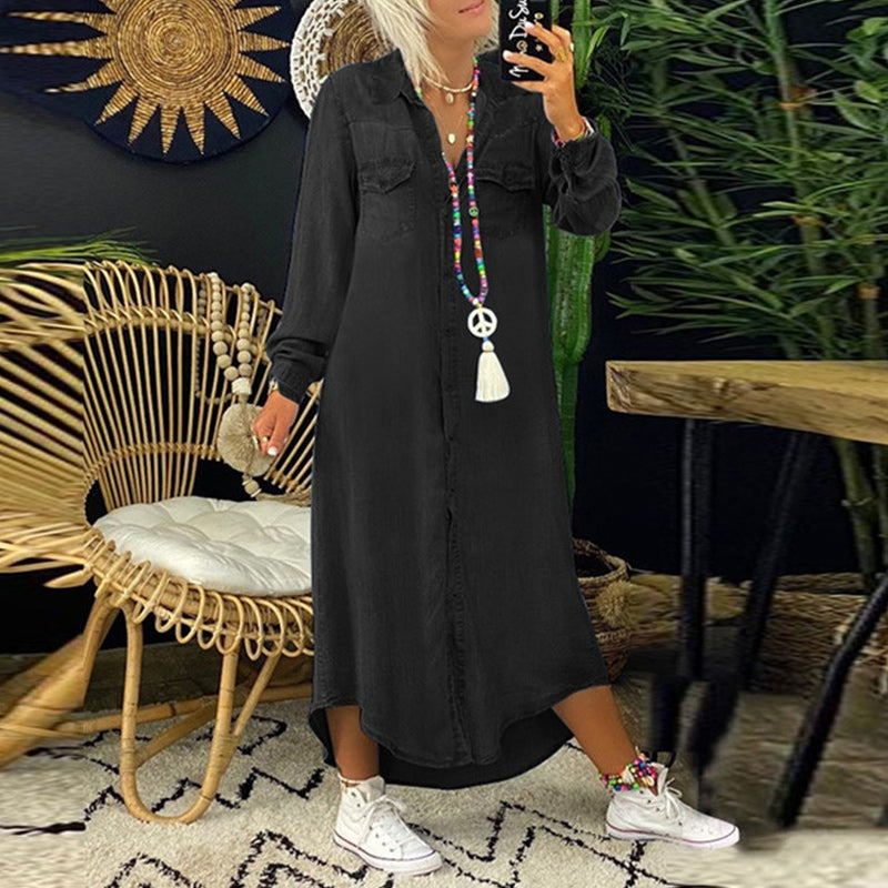 Yara™ - Dlouhá maxikjole z denimu