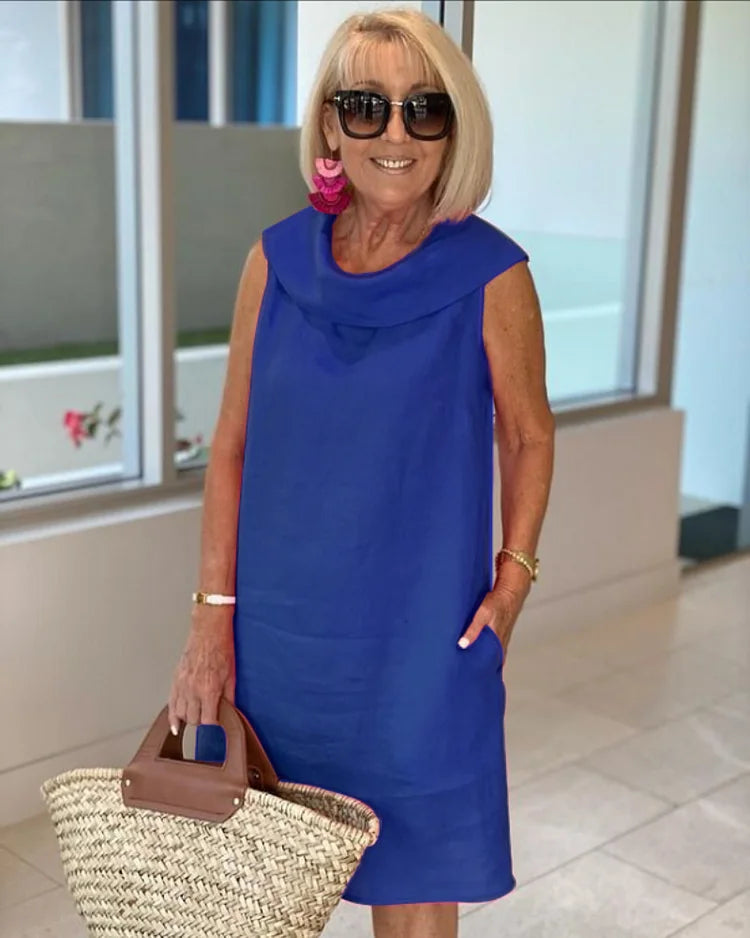 Petra – Bezramenné pouzdrové šaty s kulatým výstřihem