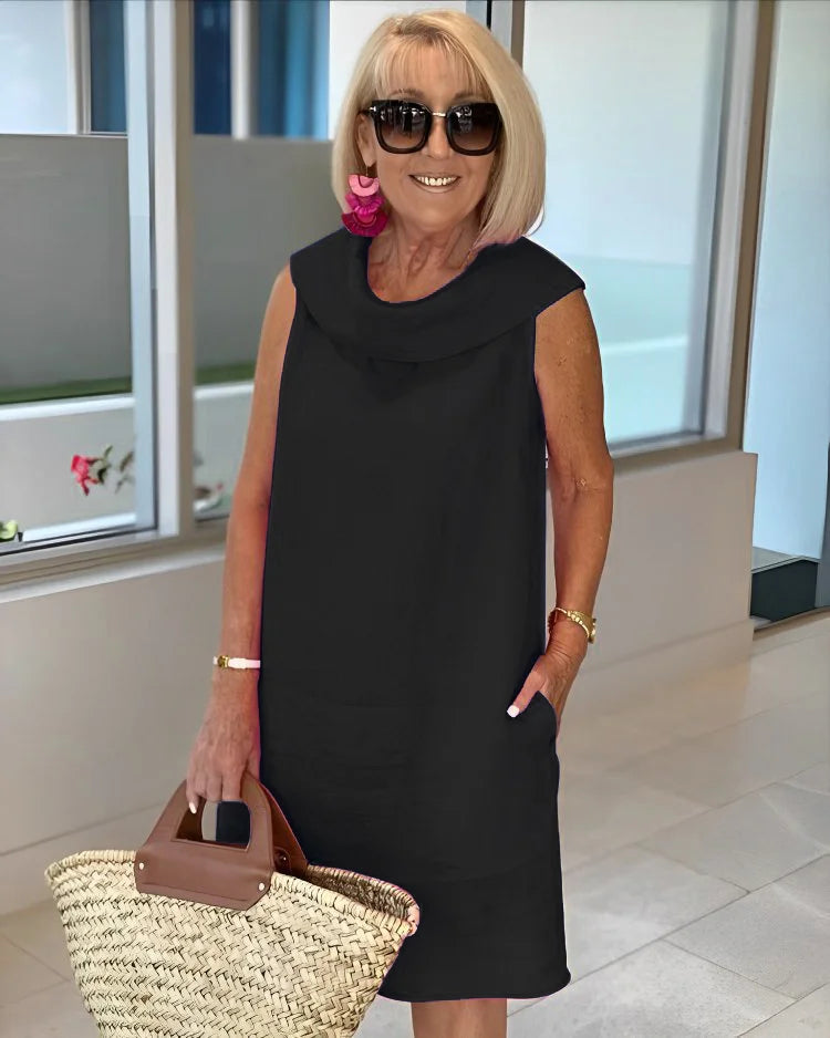 Petra – Bezramenné pouzdrové šaty s kulatým výstřihem