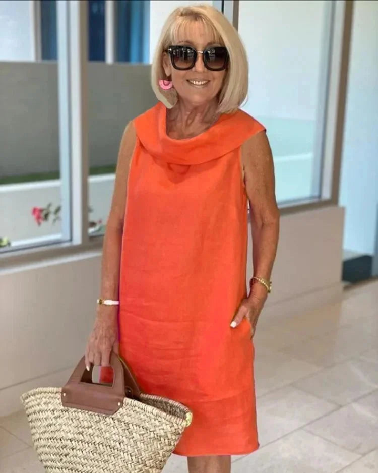 Petra – Bezramenné pouzdrové šaty s kulatým výstřihem